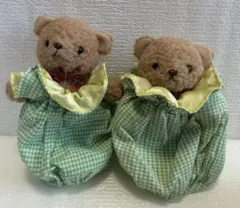 くま テディベア ぬいぐるみ 2体セット レトロ レア 当時物