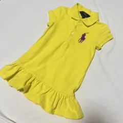 ポロラルフローレン フリルワンピース イエロー 90-100