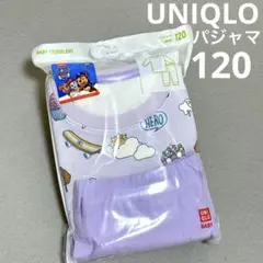 新品ユニクロ×パウパトロール120cm 長袖パジャマパープル