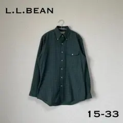 L.L.BEAN ボタンダウンシャツ チェック柄 usa製