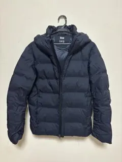 UNIQLO フード付きダウンジャケット S ネイビー