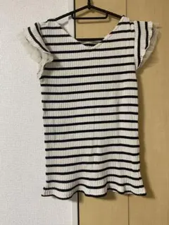 お値下げ＊AG by aquagirl レース 半袖 ニット ボーダートップス