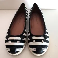 マークジェイコブス ねずみ フラットシューズ バレエシューズ パンプス ボーダーのサムネイル