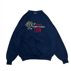 90s Cheek-O ロゴ スウェット トレーナー 古着 メンズ L ネイビー