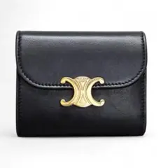 鑑定済・美品★セリーヌ　トリオンフ　ロゴ　フック付き　コインケース　PVC CELINE （美品）セリーヌ コイン＆カードポーチ フック付き