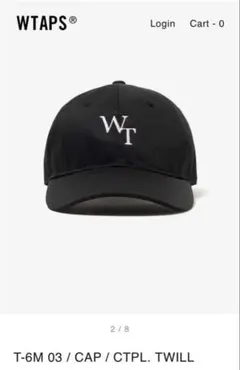 WTAPS T-6M 03 CAP CTPL TWILL 最安 BLACK ー - メルカリ