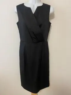 ［美品］BEAMS HEART ブラック ひざ丈ワンピース　Mサイズ