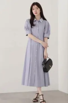 今期新品★プロポーションボディドレッシング★フラワーカラーシャツワンピース