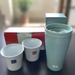 【新品•未使用】UNIQLO ユニクロ　ステンレスボトル 湯呑み 非売品のサムネイル
