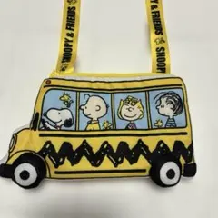 USJ 公式 スヌーピー バス型 ポシェット バッグ パスケース ストラップ