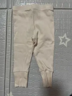 ZARAリブ編みピンクベージュパンツ 6-9ヶ月 74cm