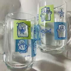 新品未使用 昭和レトロ オヨネコぶーにゃん ガラス製プチペアマグカップ 非売品のサムネイル