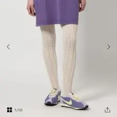 新品未使用【ROKU ロク】レースタイツ　オフホワイト　即完売品