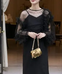 forksy. コンビワンピース　ブラック　ドレス