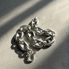 シルバー925 アンカーチェーン 豚鼻 ブレスレット メキシカンジュエ