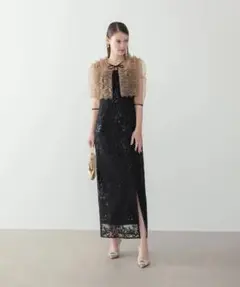 Tweed cardigan knitdress リウ Riu ワンピース - メルカリ