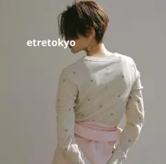 etretokyo florets ロン tee 花柄刺繍トップス