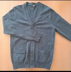 UNIQLO ダークグレー カーディガン M　ウール