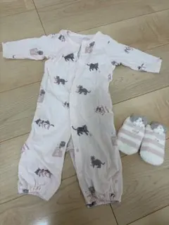 ジェラートピケ ベビー服 50-70サイズ、靴下セット