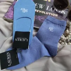 ラルフローレン　ブルー　フットカバー & ソックス 2足セット