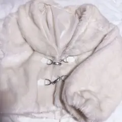 bubblesTokyo アウター アイボリー　ファーコート