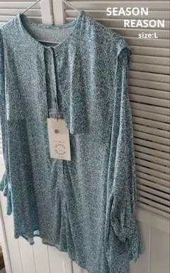 値下げ　SEASON REASON 花柄シャツ Lサイズ