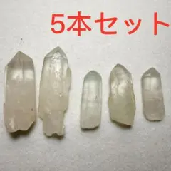 希少❣エメラルドグリーンファントム　薄い色　5個セット　71g 自然石　原石⑤
