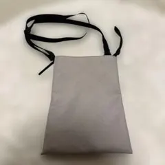 極美品 無印良品 ポーチとしても使える 撥水ミニサコッシュ　グレー