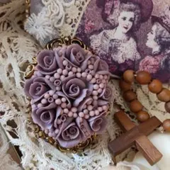 ペンダント　トップ　ビンテージ　花