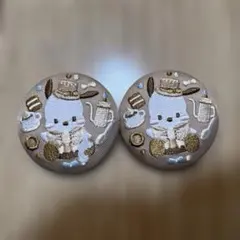 サンリオ キャラクターズ ビスケット 刺繍缶バッジ ポチャッコ 2個セット