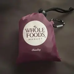 新品　Whole Foods Market エコバッグ　 ワインレッド