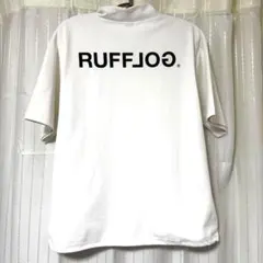 RUFFLOG メンズゴルフウェア ハーフジップシャツ ホワイト M ラフロッグ RUFFLOG メンズゴルフウェア ハーフジップシャツ ホワイト M