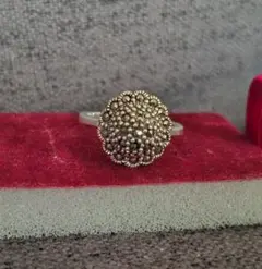 マーカサイト ヴィンテージ シルバーリング 14号