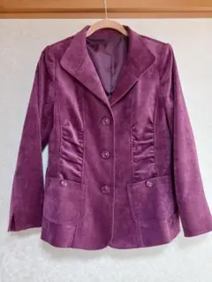 テーラードジャケットスウェード ワインカラー Mサイズ