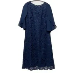 PourVous フォーマルワンピース　セレモニードレス　ネイビー