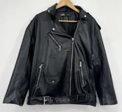 ZARA ザラ オーバーサイズ フェイクレザー ライダース M ジャケット