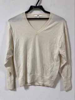 ♥️UNIQLO エクストラファインメリノリラックスフィットVネックセーター S