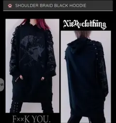 NieR SHOULDER BRAID BLACK HOODIE ☆