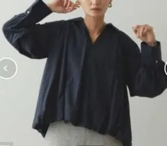 OPAQUE.CLIP　バルーンデザインスキッパーシャツ　ネイビーのサムネイル