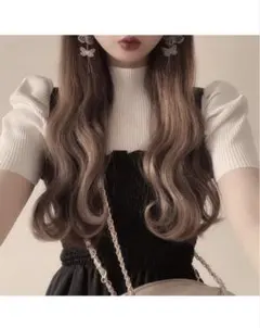 GRLパワーショルダーリブニットトップス[rut426]アイボリー　Sサイズのサムネイル