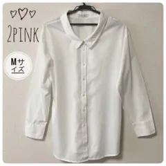 2PINK ホワイト長袖シャツ　t_016のサムネイル
