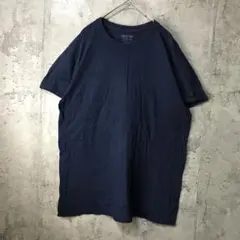 B1942古着　Tシャツ 紺　無地　90s Y2K