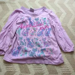 Anna Sui mini 猫プリント長袖カットソー 80