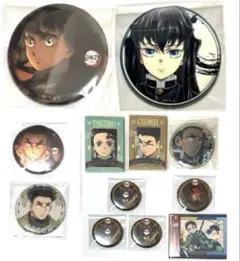 鬼滅の刃 無限城へ グリッター缶バッジ ナンジャタウン 柱展マット缶バッジ無一郎