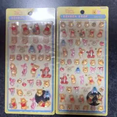ボンボンドロップシール　プーさん　通常サイズ　ミニ　セット　【正規品】