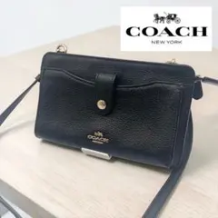 COACH コーチ スマホ ショルダーバッグ ブラック 黒 スマホケース