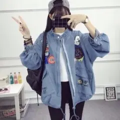 レディース デニム ジャケット アウター Gジャン◆