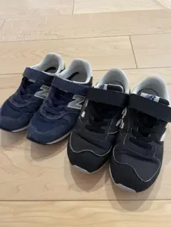 New BalanceキッズスニーカーセットネイビーYV373&ブラック420M