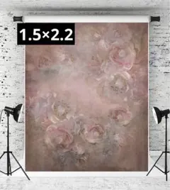 背景布 ピンク 花 レトロ 撮影用 背景シート 150x220cm 無反射