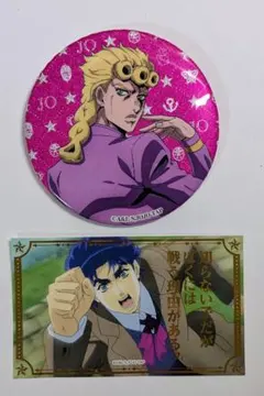 JOJO WORLD 3 ジョジョワールド グリッター缶バッチ　ジョルノ